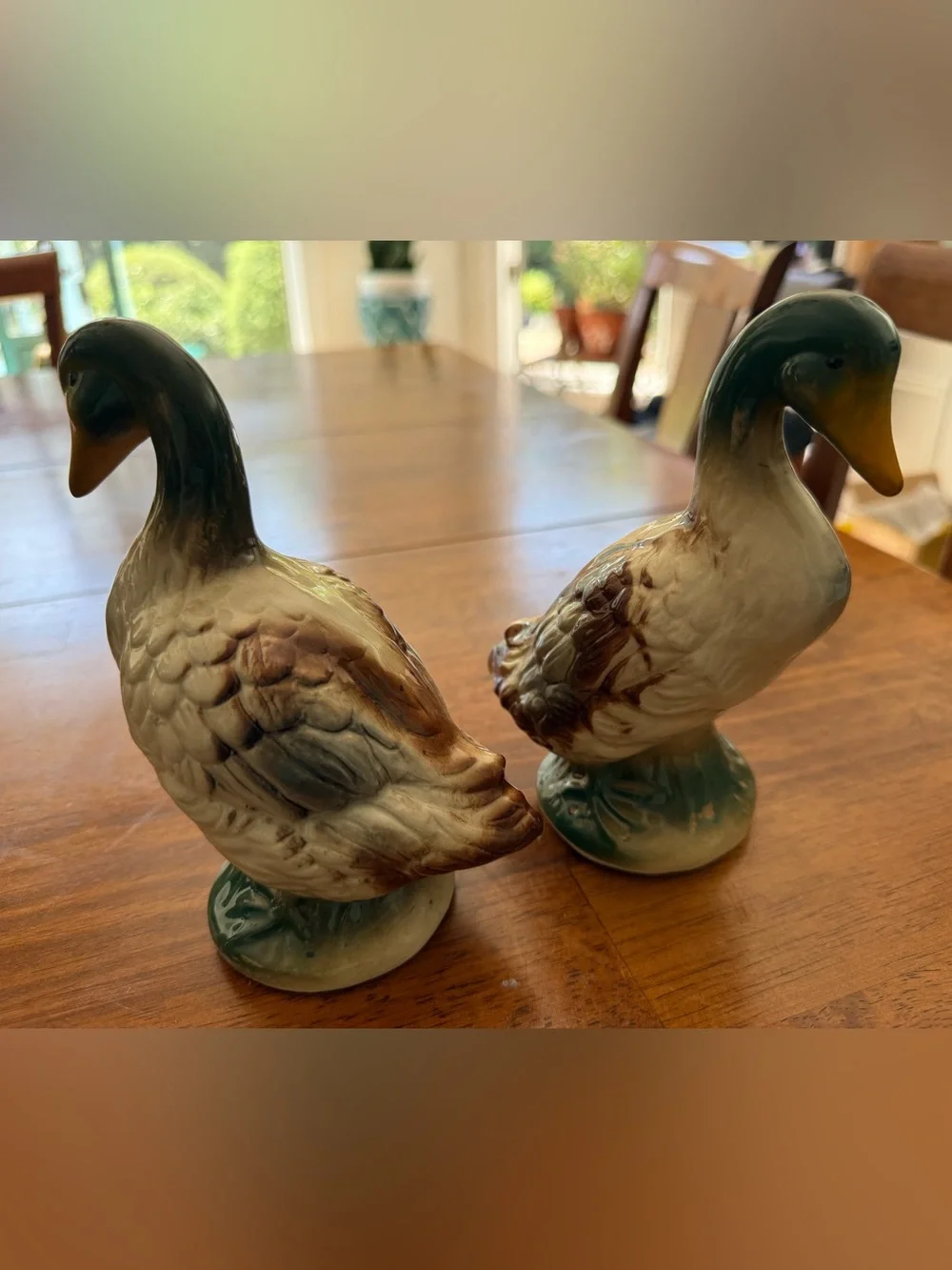 Ducks Pair of Vintage Ceramic Mallards